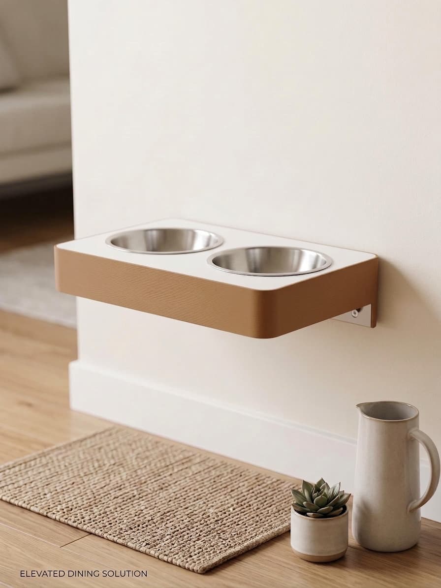 Wall Mounted Dog Bowl Holder — photo 1 sur 2